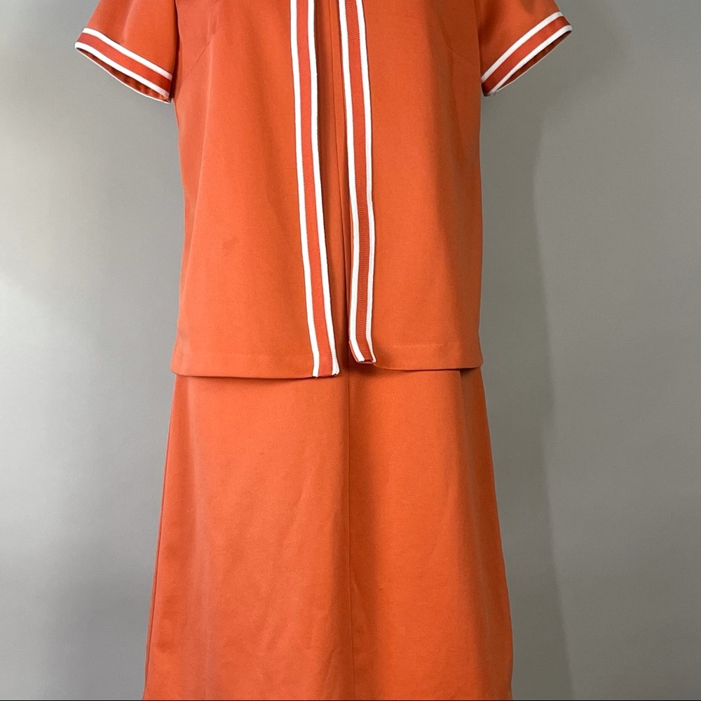 Vintage Coral Dress with Matching Jacket - Picture 3 of 14